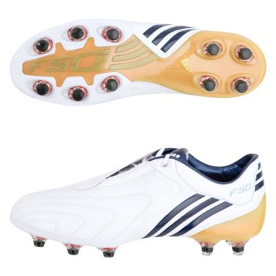 adidas F50 i TUNiT Football Boots - White/Navy/Met Gold