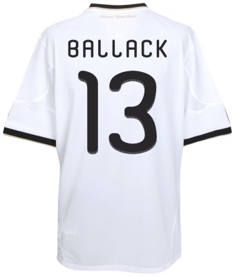 Replica Germany home shirt 2009 - 2010 - with "Ballack 13" printed