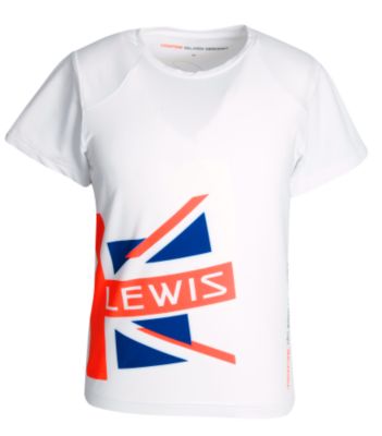 Vodafone McLaren Mercedes Lewis Hamilton Flag T-Shirt - White - Kids