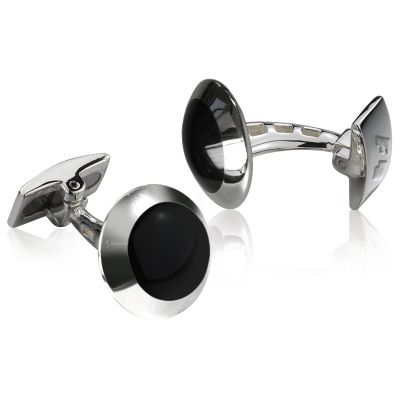 Formula 1™ Collection Sterling Silver Domed Onyx Cufflinks
