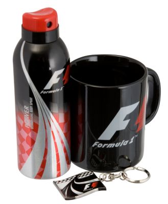 F1™ Body Spray 175ml Mug and Enamel Keyring Gift Set