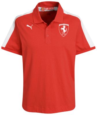 Scuderia Ferrari Graphic Polo Shirt - Rosso Corsa/White