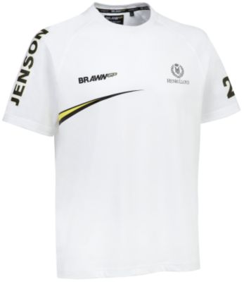 Brawn GP Formula One Team Henri Lloyd Jenson Button T-Shirt - White