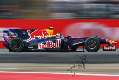 Sebastian Vettel Signed 2009 British Grand Prix Photo