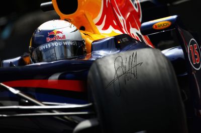 Sebastian Vettel Signed 2009 Monaco Grand Prix Photo