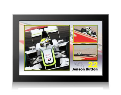 Jenson Button Signed Bahrain Grand Prix Edition Print