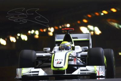 Jenson Button Signed Monaco 2009 Photo