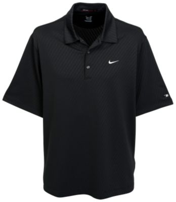 Nike Golf Tiger Woods Dri-Fit Diagonal Texture Polo - Black