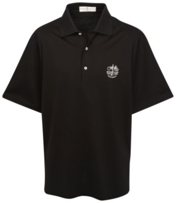 Ryder Cup Fairway And Greene Signature Lisle Solid Crested Polo Shirt - Black