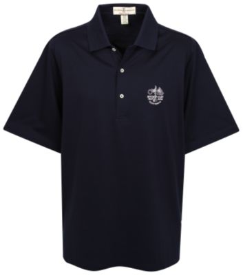 Ryder Cup Fairway And Greene Signature Lisle Solid Crested Polo Shirt - Navy