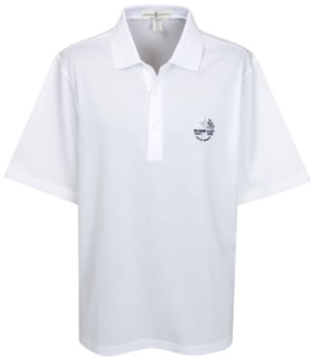 Ryder Cup Fairway And Greene Signature Lisle Solid Crested Polo Shirt - White