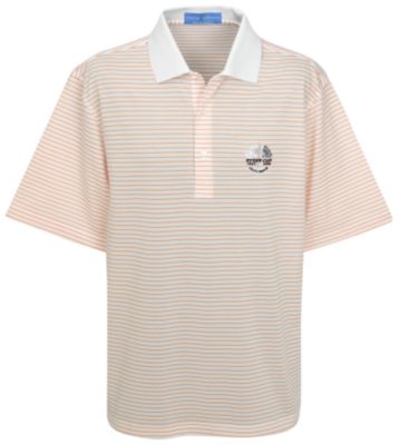 Ryder Cup Fairway And Greene Pureformance Stripe Crested Polo Shirt - Sherbet/White
