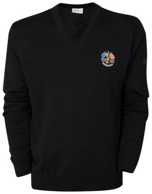 Ryder Cup Oscar Jacobson Merino V-Neck Sweater - Black