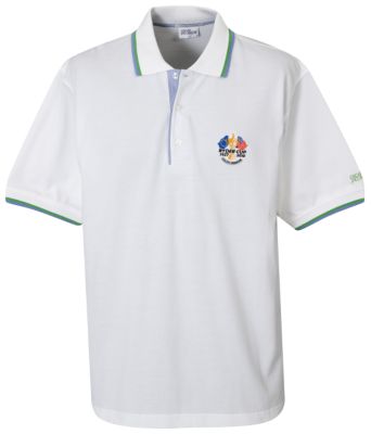 Ryder Cup Oscar Jacobson Mercerised Cotton Pique Knit Polo Shirt - Pistachio/Light Blue/White