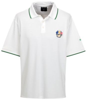 Ryder Cup Ashworth Cotton Polo Shirt - White/Celtic Green
