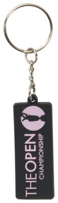 The Open Rubber Keyring - Black/Pink