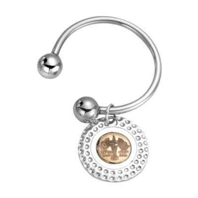Ryder Cup Sterling Silver and 9ct Rose Gold Key Ring