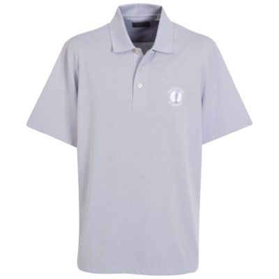 The Open 2010 Ashworth Short Sleeve Button High-Twist Jersey Solid Polo -Lavender