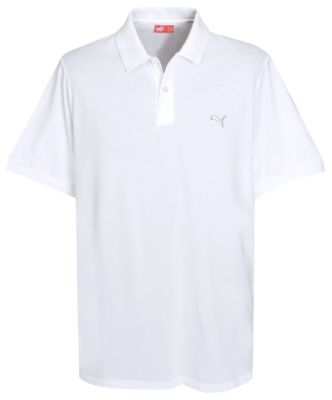 Puma Plain Pique Polo - White