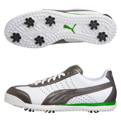 Puma Club Shoes - White/Dark Gull Grey/Online Lime