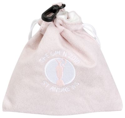 The Open 2010 Embroidered Valuables Pouch - Pink / White