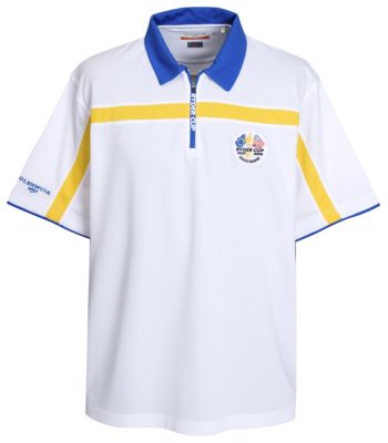 Ryder Cup Glenmuir Coldra Polo Shirt - White/Euro Blue/Gold