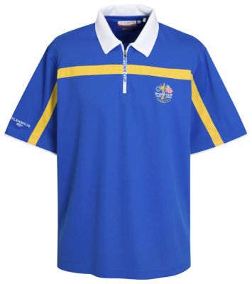 Ryder Cup Glenmuir Coldra Polo Shirt - Euro Blue/White/Gold