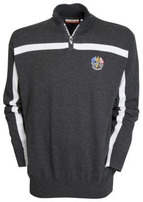 Ryder Cup Glenmuir Porthcawl 1/4 Zip Sweater - Charcoal/White