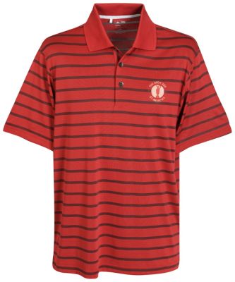 The Open Climacool Textured Stripe Polo - Red/Black