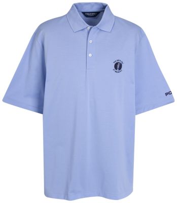 The Open Ralph Lauren Short Sleeve Polo - Dress Shirt Blue