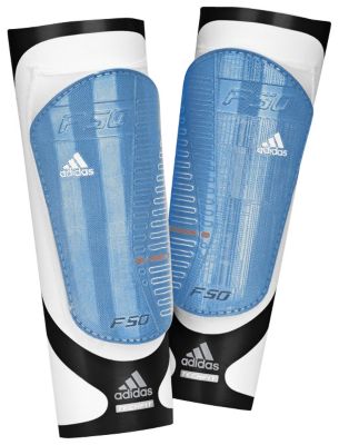 adidas F50 TechFit Shinguards - White/Cyan/Black