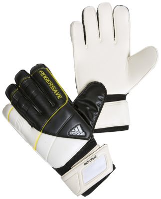 adidas Finger Save Replique Goalkeeper Gloves - Black/White/Sun