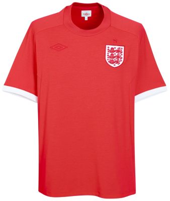 England Special Edition Shirt 2010/11 - Vermillion/Ruby Red/White