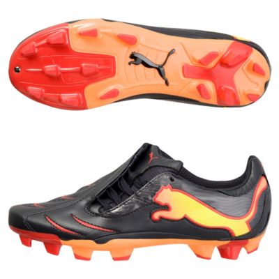 Puma Powercat 3.10 Tricks FG Junior Football Boots - Dark Navy/Peach/Red