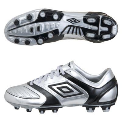 Umbro Stealth Cup Hard Ground Football Boots - Silver/Black