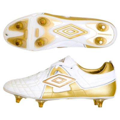 Umbro Speciali World Cup Edition Pro Soft Ground Football Boots - White/Gold