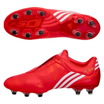 adidas F50i TUNiT Football Boots - Light Scarlet/White/Gold