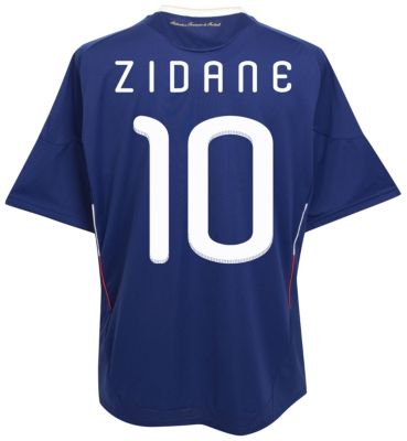 Replica France Home Shirt 2009 - 2010 "Zidane 10" printed