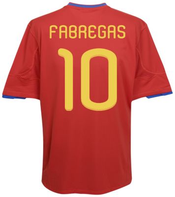 Replica Spain  home shirt 2009 - 2010 - "Fabregas 10" printed