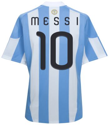 Argentina Home Shirt 2009/10 with Messi 10 printing