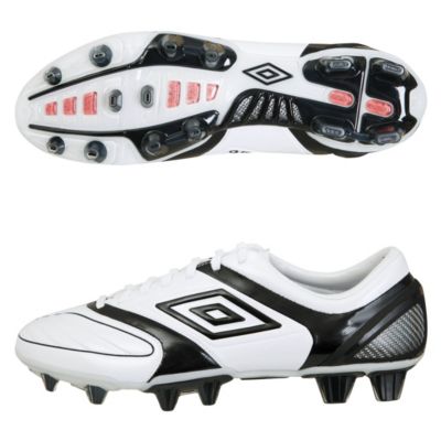 Umbro Stealth Pro Hard Ground Football Boots - White/Black