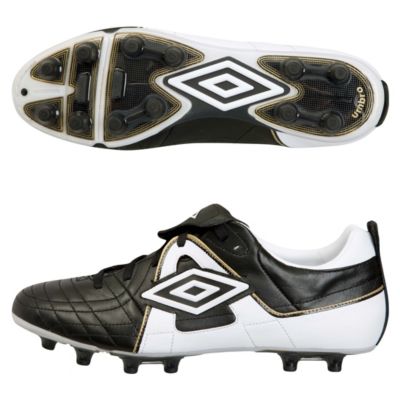 Umbro Speciali Pro Hard Ground Football Boots - Black/White/Gold