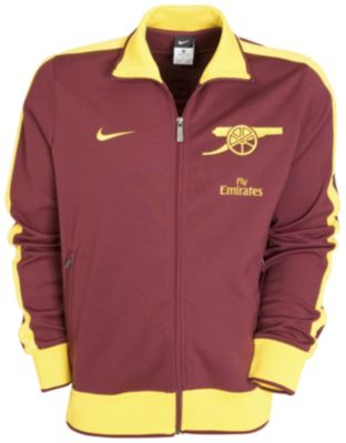 Arsenal N98 Track Jacket - Red Currant/Midwest Gold