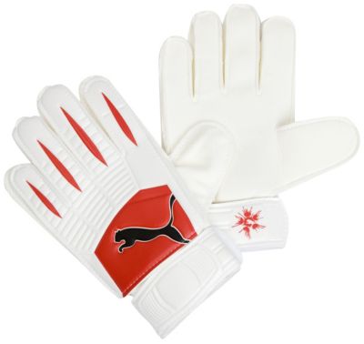 Puma PowerCat 4.10 Grip Goalkeeper Glove - White/Red/Black