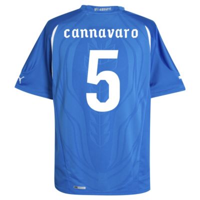 Replica Italy home shirt 2010 - 2011 - "Cannavaro 5" printed