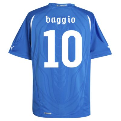 Replica Italy home shirt 2010 - 2011 - "Baggio 10" printed