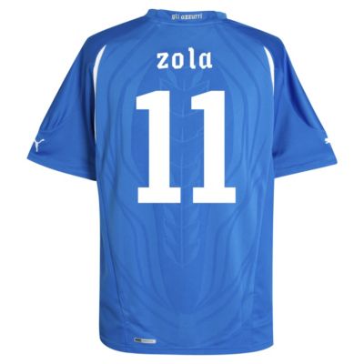 Replica Italy home shirt 2010 - 2011 - "Zola 11" printed