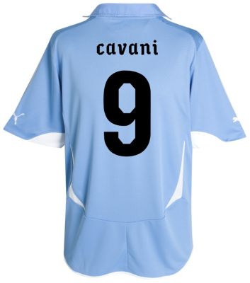 Replica Uruguay home shirt - "Cavani 9" printed