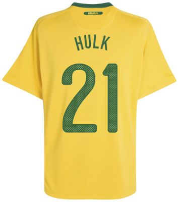 Replica Brazil home shirt 2010 - 2012 - "Hulk 21" printed