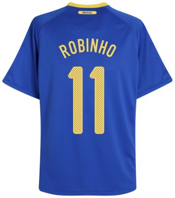 Replica Brazil away shirt 2010 - 2012 - "Robinho 11" printed